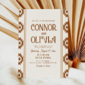 Modern Western Photo Wedding Invitation Kaart