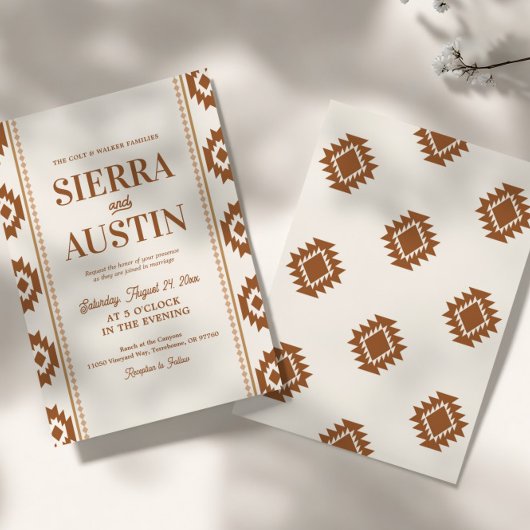 Modern Western Wedding Invitation