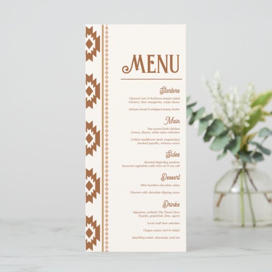 Modern Western Wedding Menu (Debout devant)
