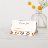 Modern Western Wedding Place Card  (Voorkant)
