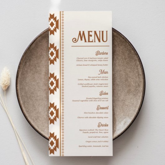 Modern Westers Huwelijksmenu Menu