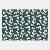 Modern Whale Theme Party Gift Inpakpapier Vel (Voorkant 3)