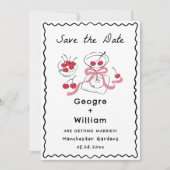 Modern & Whimsic Glas Olijf en Kers Kaart (Voorkant)