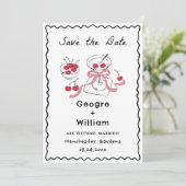 Modern & Whimsic Glas Olijf en Kers Kaart (Staand voorkant)