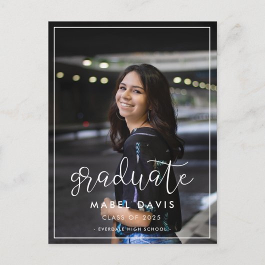 Modern whimsical Photo afstuderen Briefkaart (Voorkant)