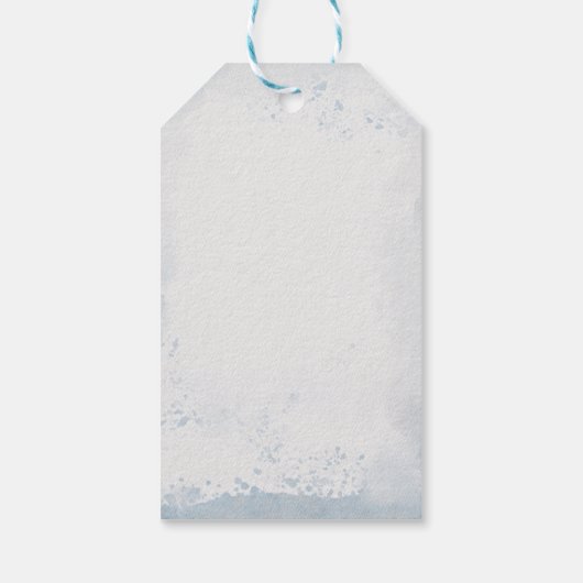 Modern Whimsical Pug Puppy Baby shower Cadeaulabel (Achterkant)