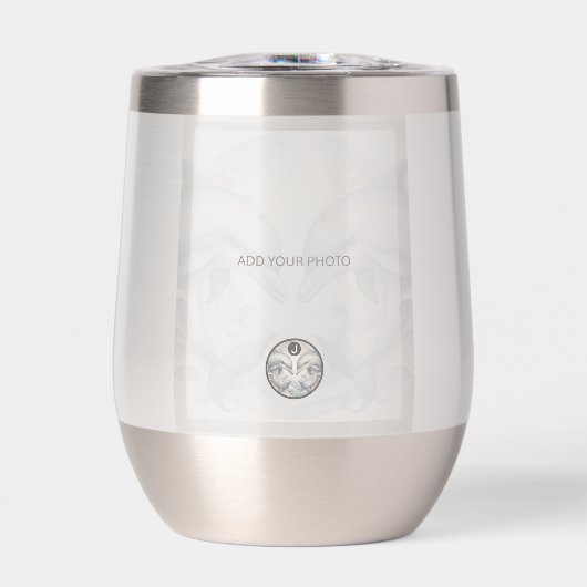 Modern Whimsy Dolphin Voeg foto's toe Monogram Tum (Voorkant)