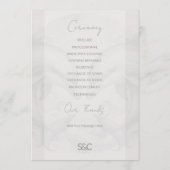Modern Whimsy Dolphin Wedding Programma (Achterkant)