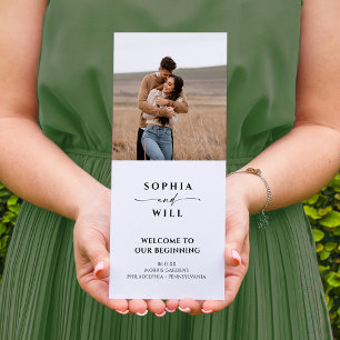 Modern Whimsy Trifold Wedding Programma Flyer