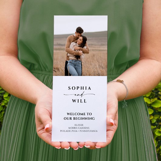 Modern Whimsy Trifold Wedding Programma Flyer