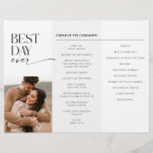 Modern Whimsy Trifold Wedding Programma Flyer (Achterkant)