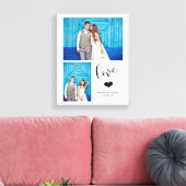 Modern Whimsy | Twee foto-bruiloft Canvas Afdruk (Insitu (Woonkamer))