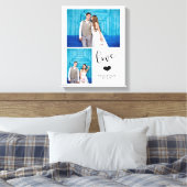 Modern Whimsy | Twee foto-bruiloft Canvas Afdruk (Insitu (Slaapkamer))