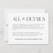 Modern Whimsy Wedding Details Enclosure Kaart (Voorkant)