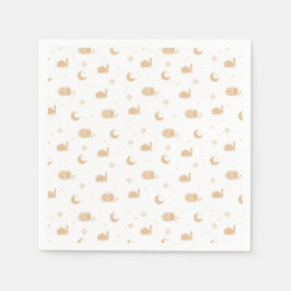 Modern White Beige Ramadan & Eid Napkins Servet