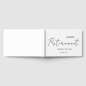 Modern White Black Happy Retirement Personalized Gastenboek (Volledig)
