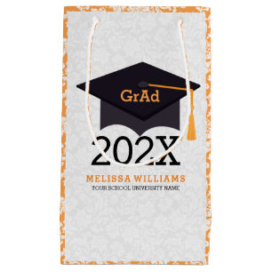 Modern White Black & Oranje Afstuderen 2016-ontwer Klein Cadeauzakje