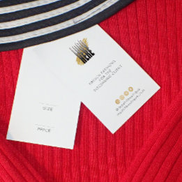 Modern White  Clothing Price tag with logo
