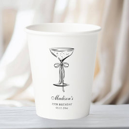 Modern White Coquette Champagne Papieren Bekers
