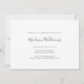 Modern White Elegant Photo Collage Afstuderen Kaart (Achterkant)