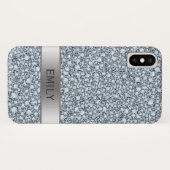 Modern White Encrusted Diamonds Case-Mate iPhone Case (Achterkant (horizontaal))