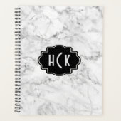 Modern White Faux Marble Planner (Voorkant)