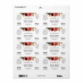 Modern White Floral Face Serum Labels (Full Sheet)