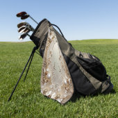 Modern White Flowers Pearls Golf Towel Golfhanddoek (Groen)