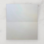 Modern White Flowers Pearls Place Card (Binnenkant ongevouwen)