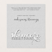 Modern White Glitter Visitekaartjes (Buitenkant ongevouwen)