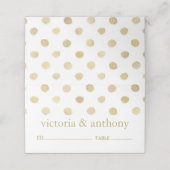 Modern White & Gold Polka Dots Wedding (Buitenkant ongevouwen)