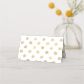 Modern White & Gold Polka Dots Wedding (Achterkant)
