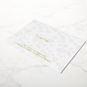 Modern White Gold Script Bokeh Merry Kerstmis Folie Uitnodiging (Gedraaid)