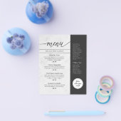 Modern White Grey Restaurant Menu Flyer (Enkel)