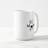 Modern White Heart Foto Lijst Beste Mama Ooit Koffiemok (Voorkant rechts)