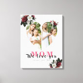 Modern White Heart Shaped Gift for Moederdag Canvas Afdruk (Voorkant)