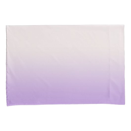 Modern White Lavender Paars Ombre Gradient Kussensloop (Voorkant-Rechts)