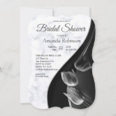 Modern White - Marble Black Abstract Kaart (Voorkant)