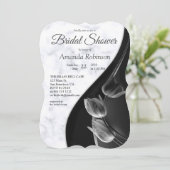 Modern White - Marble Black Abstract Kaart (Staand voorkant)