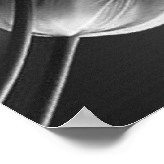 Modern White - Marble Black Abstract Poster (Hoek)