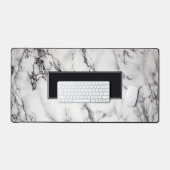 Modern White Marble Bureaumat (Keyboard & Muis)
