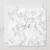 Modern White Marble Wedding Kaart (Achterkant)