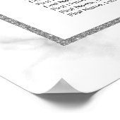 Modern White Marble Wedding Seating Chart Poster (Hoek)