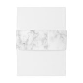 Modern White Marble Wedding Uitnodigingen Wikkel (Achterkant Voorbeeld)