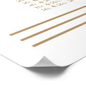 Modern White Minimalist Wedding Seating Chart Poster (Hoek)