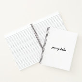 Modern White Monogram Minimalist Design Notitieboek (Binnen)