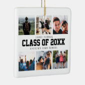 Modern White Photo Collage Afstuderen Keepomwille Keramisch Ornament (Rechts)