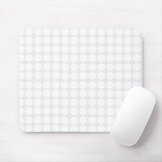 Modern White Polka Dots Mousepad Muismat (Met muis)