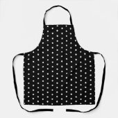 Modern White Polka Dots on Black Schort (Voorkant)