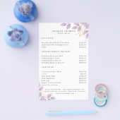 Modern, White Purple Leafy Flyer (Enkel)